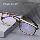 Очки CRIXALIS мужские с защитой от синего света, винтажные прямоугольные аксессуары для чтения, рецептурные прозрачные, с пружинными петлями