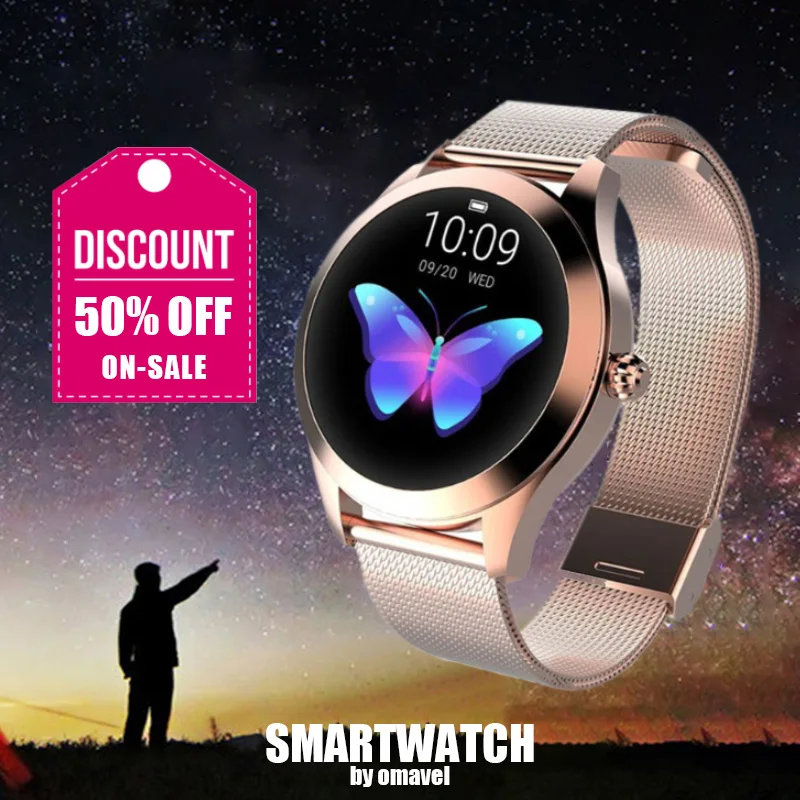 Женские спортивные Смарт-часы OMAVEL KW10 беспроводные подарок на Рождество День
