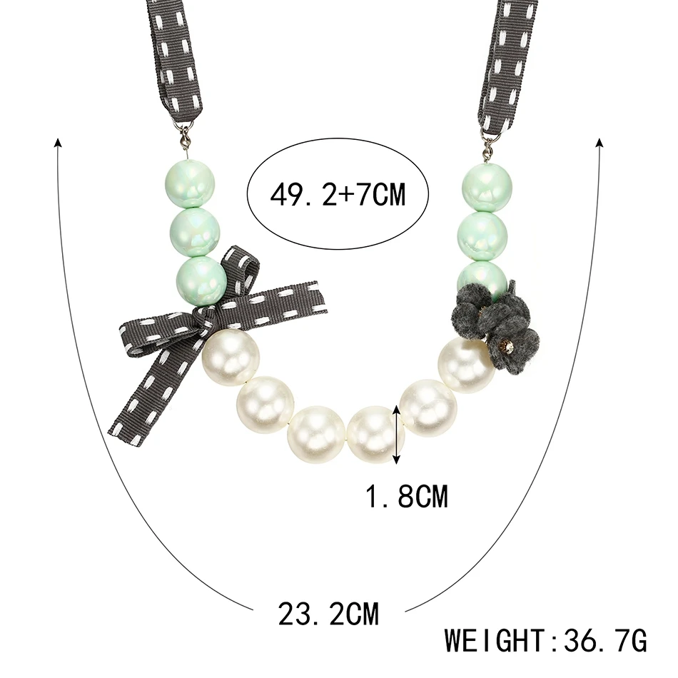 Женское Ожерелье из искусственного жемчуга для женщин ожерелья с бантами &