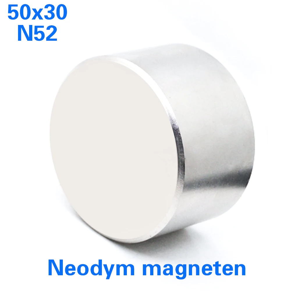 

1pcs N52 magnet 50x30 mm Powerful permanet round Neodymium Magnet Super Strong magnetic Rare Earth NdFeB gallium metal