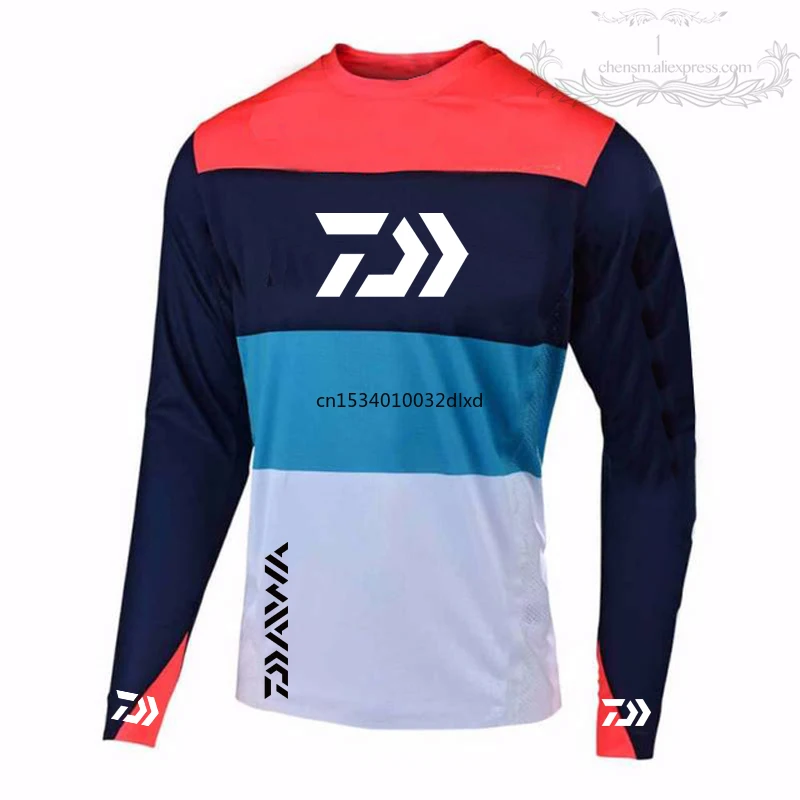 

4 Colors 2021 Style Daiwa Men Fishing Clothes UV Protection Moisture Wicking Quick-drying Breathable Fishing Shirts