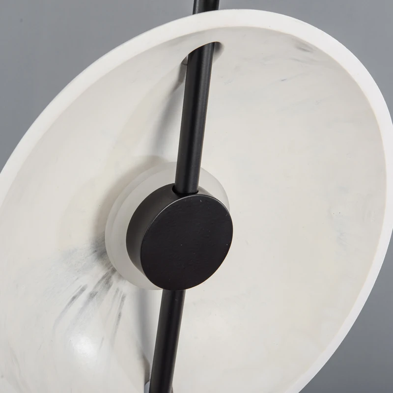 

Nordic New Classical Creative Marble Floor Lamps Designer Living Room Bedroom Standing Lamp Iron Art Black Rod Lighting Fixture