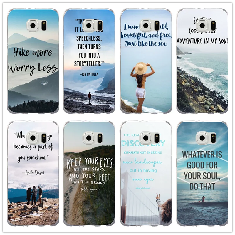 Мягкий чехол из ТПУ для Samsung Galaxy Note 2 3 4 5 8 S3 S4 S5 Mini S6 S7 S8 S9 Edge Plus Вдохновляющие