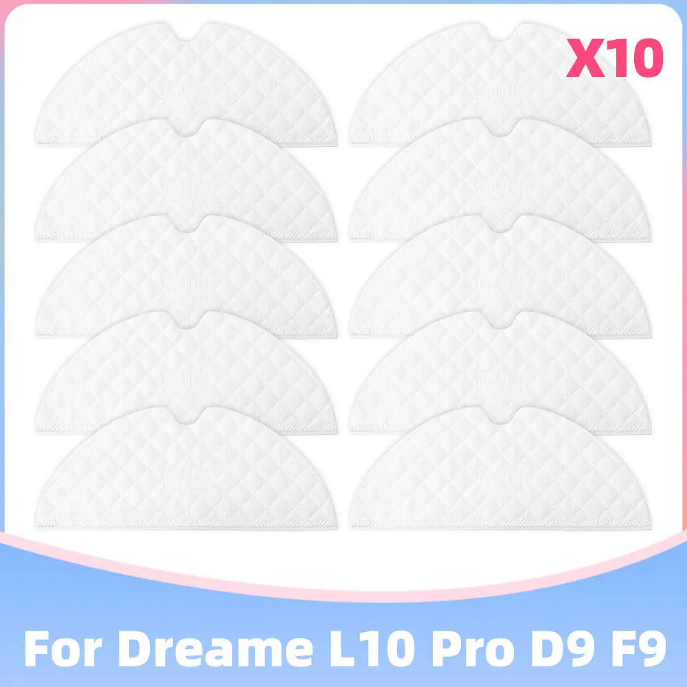 Professional Disposable Mop Cloths Rag Replacement Parts For Xiaomi Dreame L10 Pro / D9 / F9 / 1C Robot Vacuum Cleaner Accessory