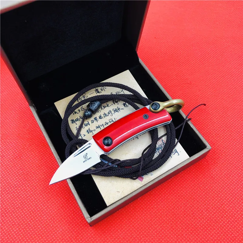 Оригинальный магический кольцевой складной нож мастера Джейн ручка из кости