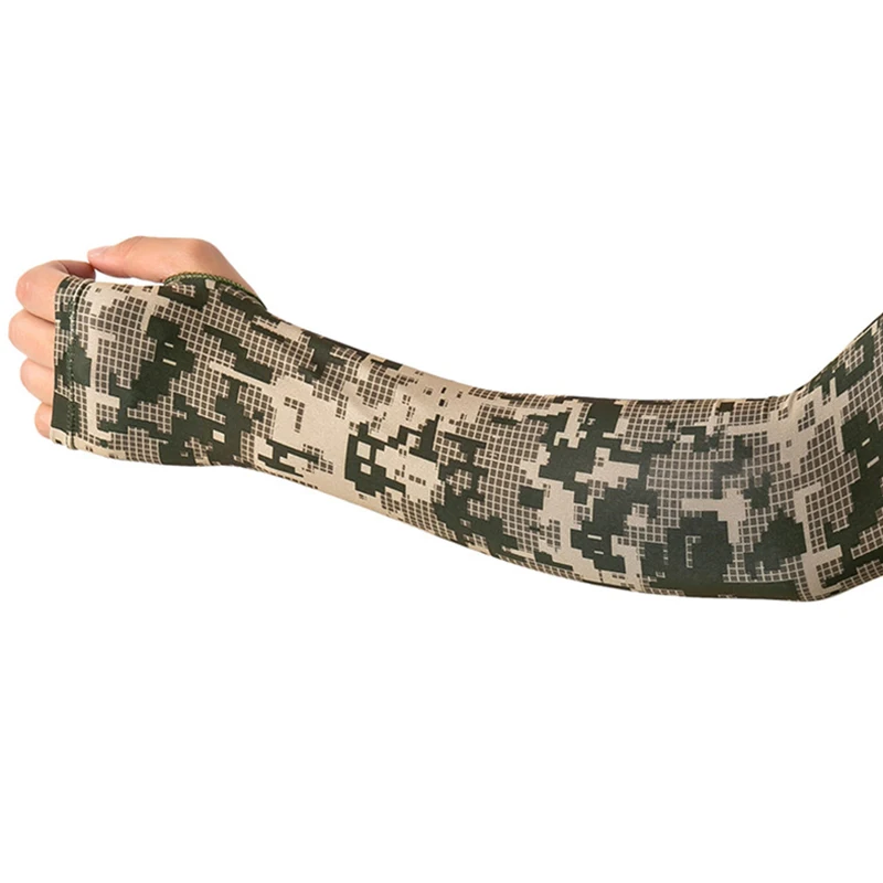 

1 Pair Sports Arm Sleeves On Hand Sun UV Protection Cycling Fishing Running Ice Silk Long Tattoo Sleeve Anti-Sunburn Cuff Cover