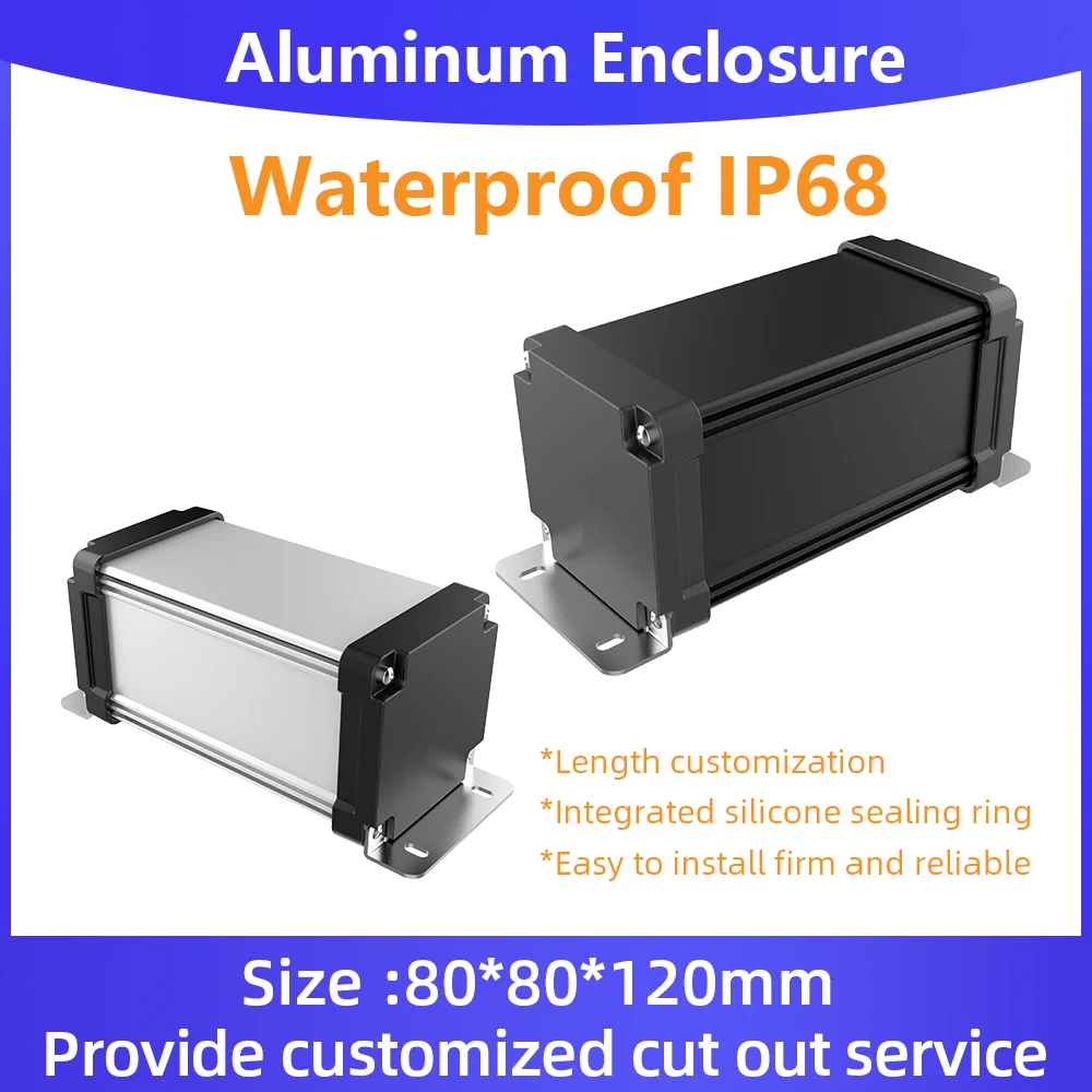 

Die-Casting Waterproof Enclosure Ip67 Powerbank Box Extrusion Housing Manufacture Custom M02 80*80mm