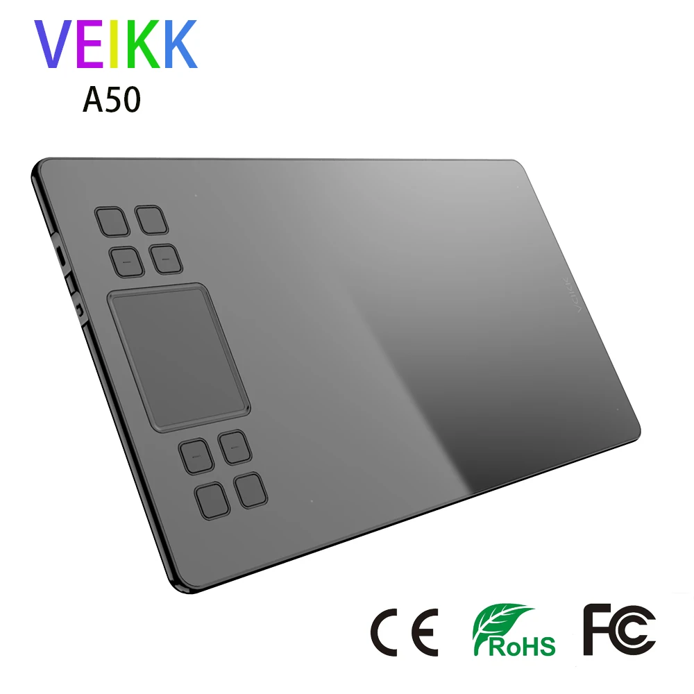 A50 художественная цифровая графика Рисование Доска ручка планшет 10x" 6*4" 5080LPI планшет