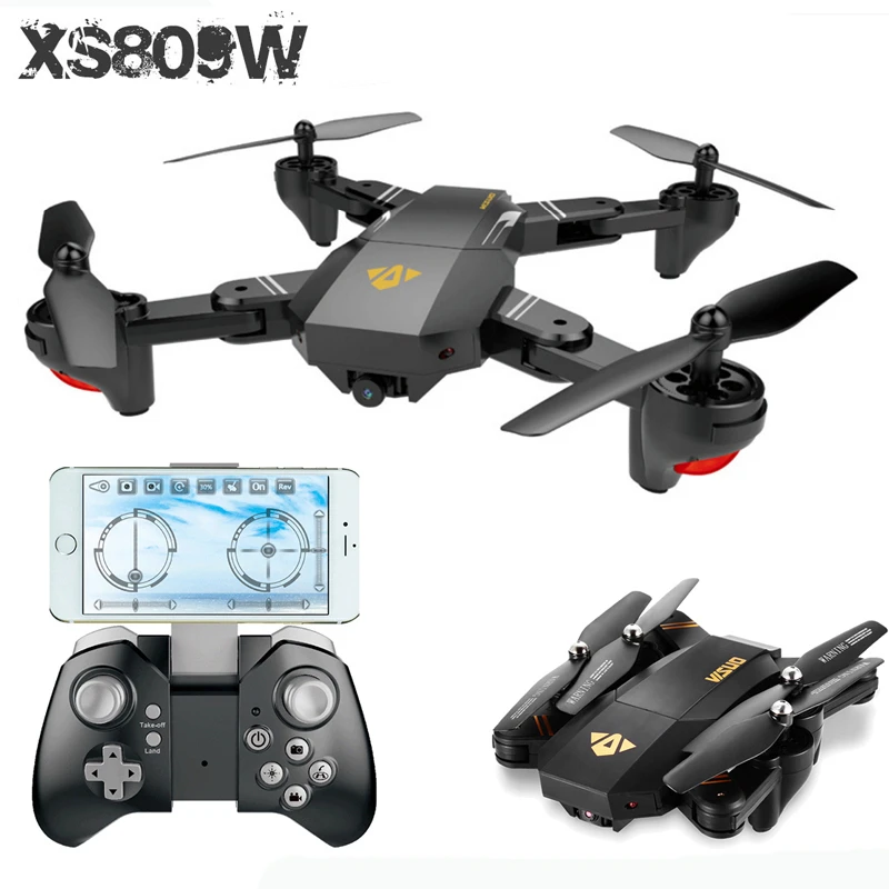 Visuo Xs809hw Xs809w складной Дрон с камерой Hd 2mp широкоугольный Wifi Fpv стабилизация высоты