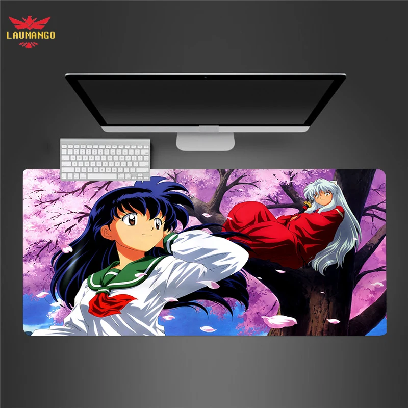 

Inuyasha коврик для мышки с Аниме Коврик для мыши с изображением компьютерная клавиатура большие резиновые XXL, коврик для мыши с изображением иг...