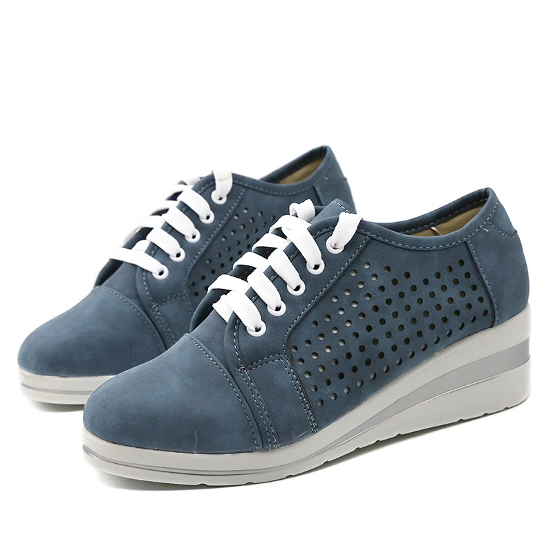 

Women Flats Shoes Female Autumn Hollow Breathable Mesh Casual Shoes For Ladies Slip On Flats Loafers Shoes Beach Wedges Shoes