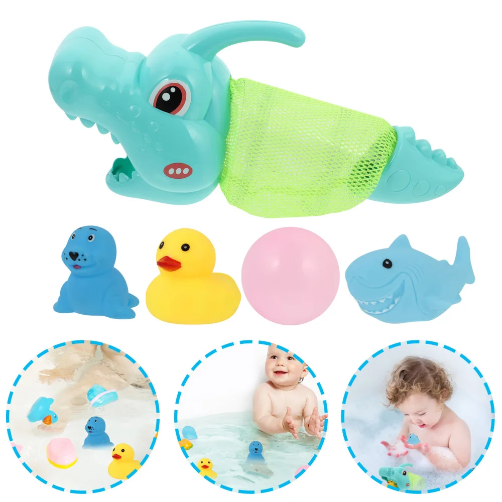 

1 Set Fishing Playset Shark Catching Fish Bathtub Shower Plaything