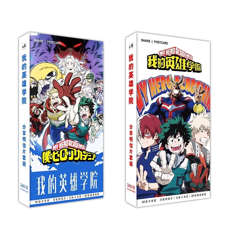 

180 шт./компл. аниме My Hero Academy большая открытка поздравительная открытка с сообщением подарочные канцелярские принадлежности