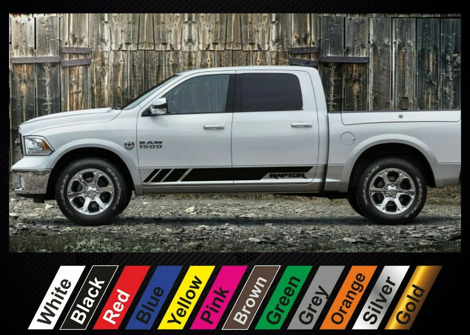 

For x2 stickers Ford F-150 Raptor graphics side stripe decal sticker #12