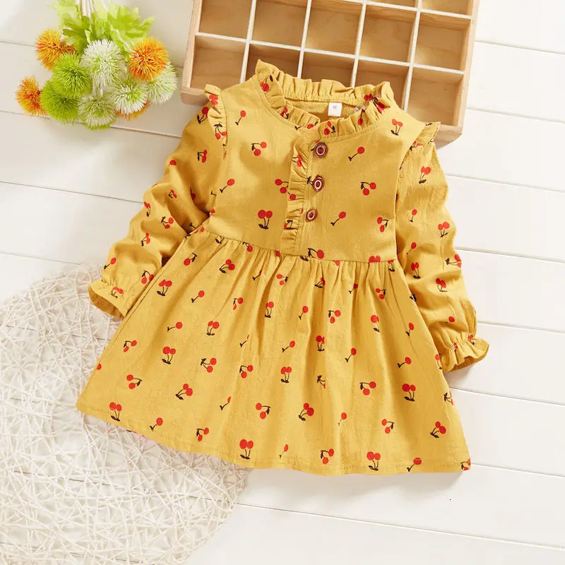 Демисезонные платья для девочек детская одежда детское модное Хлопковое платье