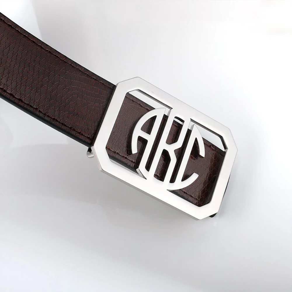 

HUHUI Customized Belt Buckle Personality Exclusive Logo Name Stainless Steel High End Husband Dad Men Jewelry Father's Day Gift