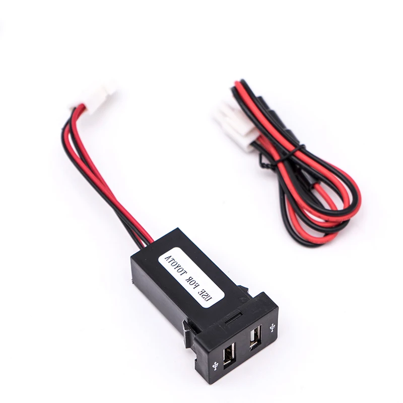 for TOYOTA Для Toyota Corolla Оригинальное отверстие модифицированное автомобильное usb-устройство для зарядки телефона Dual 2.1A двойное автомобильное зарядное устройство - Название цвета: for TOYOTA