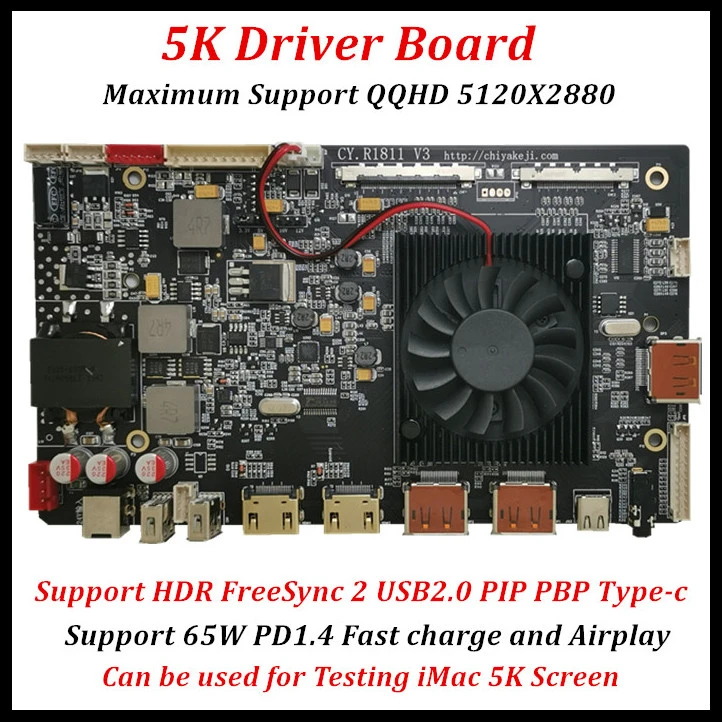 Плата драйвера HD универсальная 5K Тип c HDR Freesync EDP VBO 4K 144 Гц DP1.4 плата ЖК дисплея для