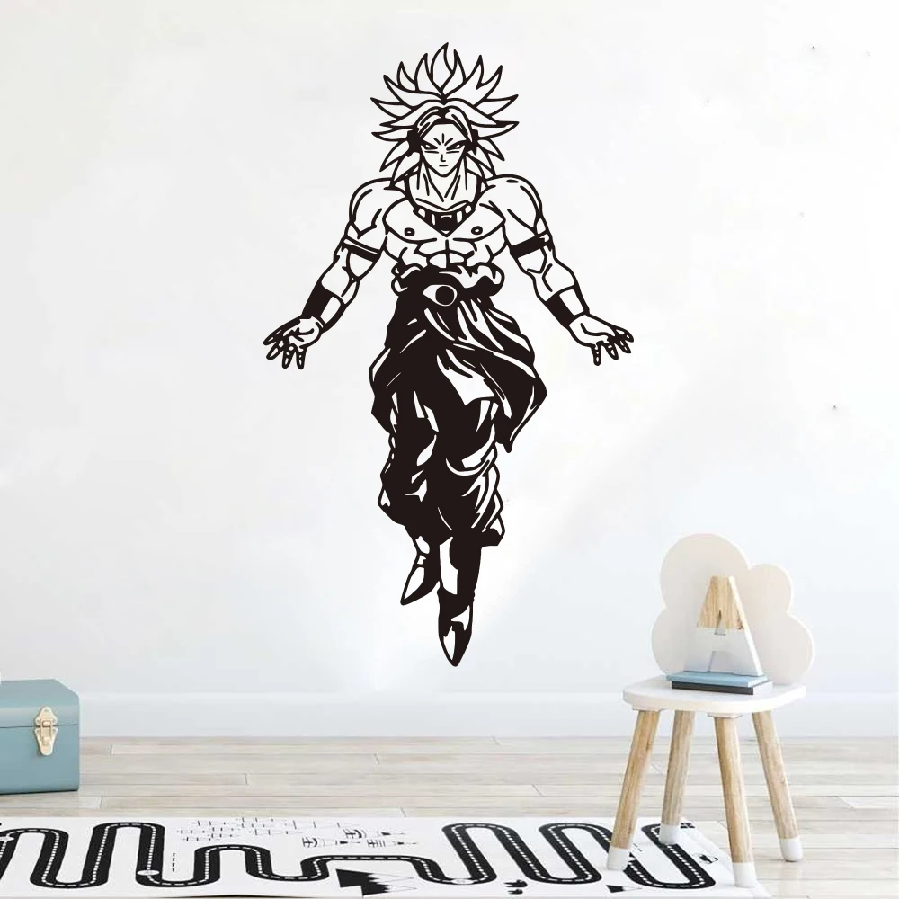 Cartoon Japan Z Goku Wall Sticker Kids Room Bedroom  Manga Goten Trunks Janpanse Saiyan Anime Wall Decal Playrom Vinyl Decor