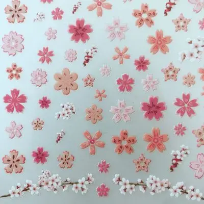 DIY японский новый стиль легкие Весенние маленькие цветы на клейкой основе без