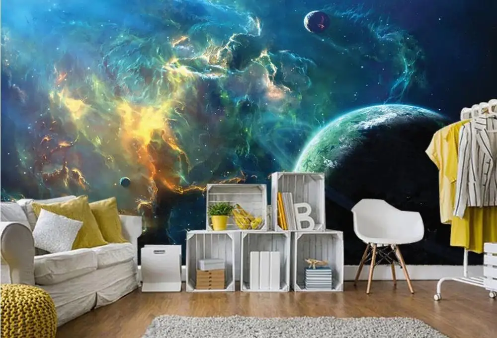 Настенные обои на заказ 3D Фэнтези Вселенная Звездный Галактический фон