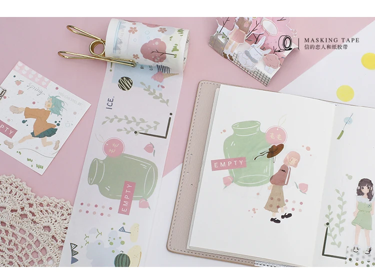 AngelHere Store 1 шт. Kawaii васи лента цветная симпатичная Маскировка лента DIY наклейки Скрапбукинг планировщик книга канцелярские принадлежности подарок