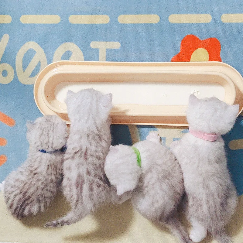 

Long Pet Cat Bowl 40cm Upgraded Multi-cats Feeding at Same Time Food Milk Feeding Dish Plastic Anti-slip Bowl for Cat Kitten