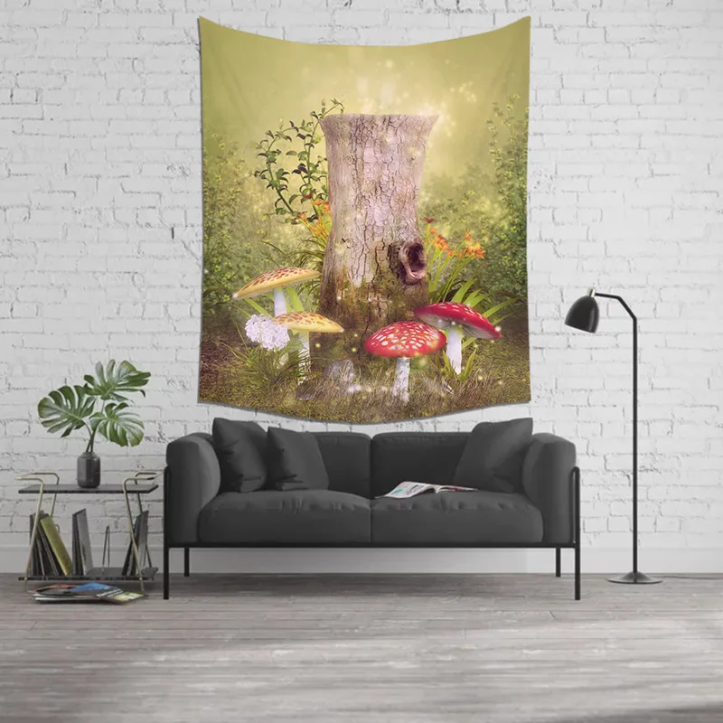 

Psychedelic Shrooms Tapestry Colorful Abstract Trippy Tapestry Wall Hanging Tapestries for Home Dorm Fantasy Decor