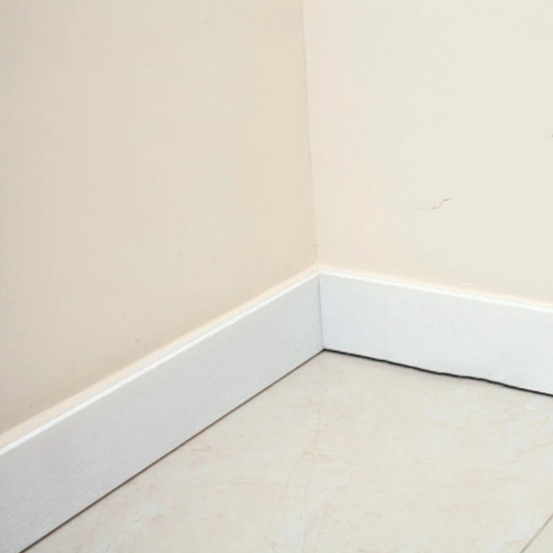 

2021 Self-adhesive PVC Wood Grain Waistline Wall Sticker Baseboard Edge Strip Sticker Waterproof Floor Corner Line Skirting