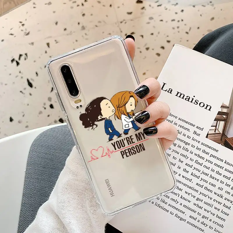 

Greys Anatomy Phone Cases Transparent for Samsung A71 S9 10 20 HUAWEI p30 40 honor 10i 8x xiaomi note 8 Pro 10t 11
