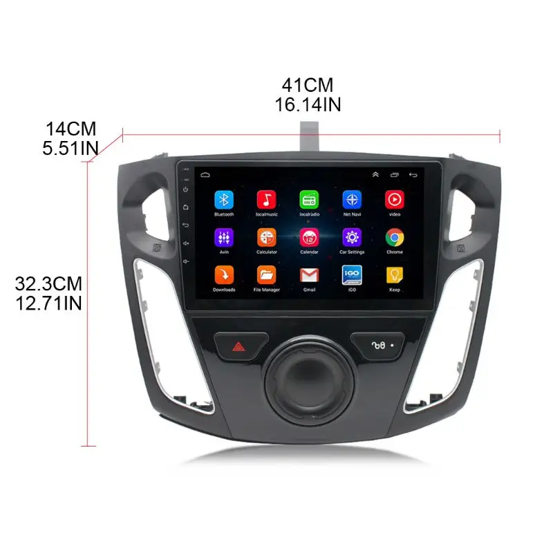 

9 Inch Quad Core 1G Running 16G Memory Car Radio GPS Touch Navigator for Focus