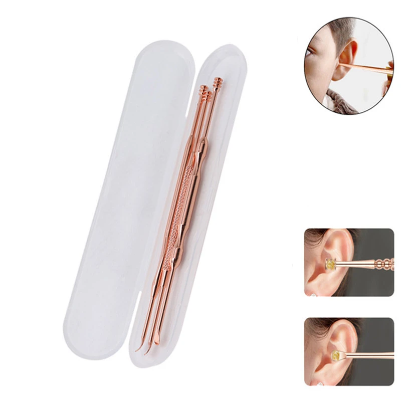 

Double-ended Stainless Steel Spiral Ear Pick Spoon Ear Wax Removal Cleaner Ear Care Beauty Tool Portable