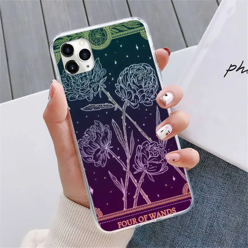 

Skull Tarot Moody Tarot Phone Case For iphone 12 5 5s 5c se 6 6s 7 8 plus x xs xr 11 pro max mini