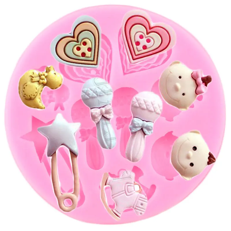 

Милый для малышей из серии «силиконовые формы для детей вечерние сердце инструменты для украшения тортов из мастики конфеты Полимерная гли...