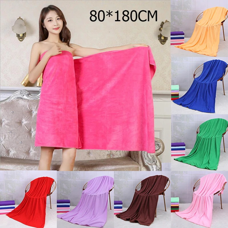 

80x180CM Microfiber Bath Towel Absorbent Large Towels Comfort Breathable Beach Towel Hotel Beauty Salon Soft Shower Towels