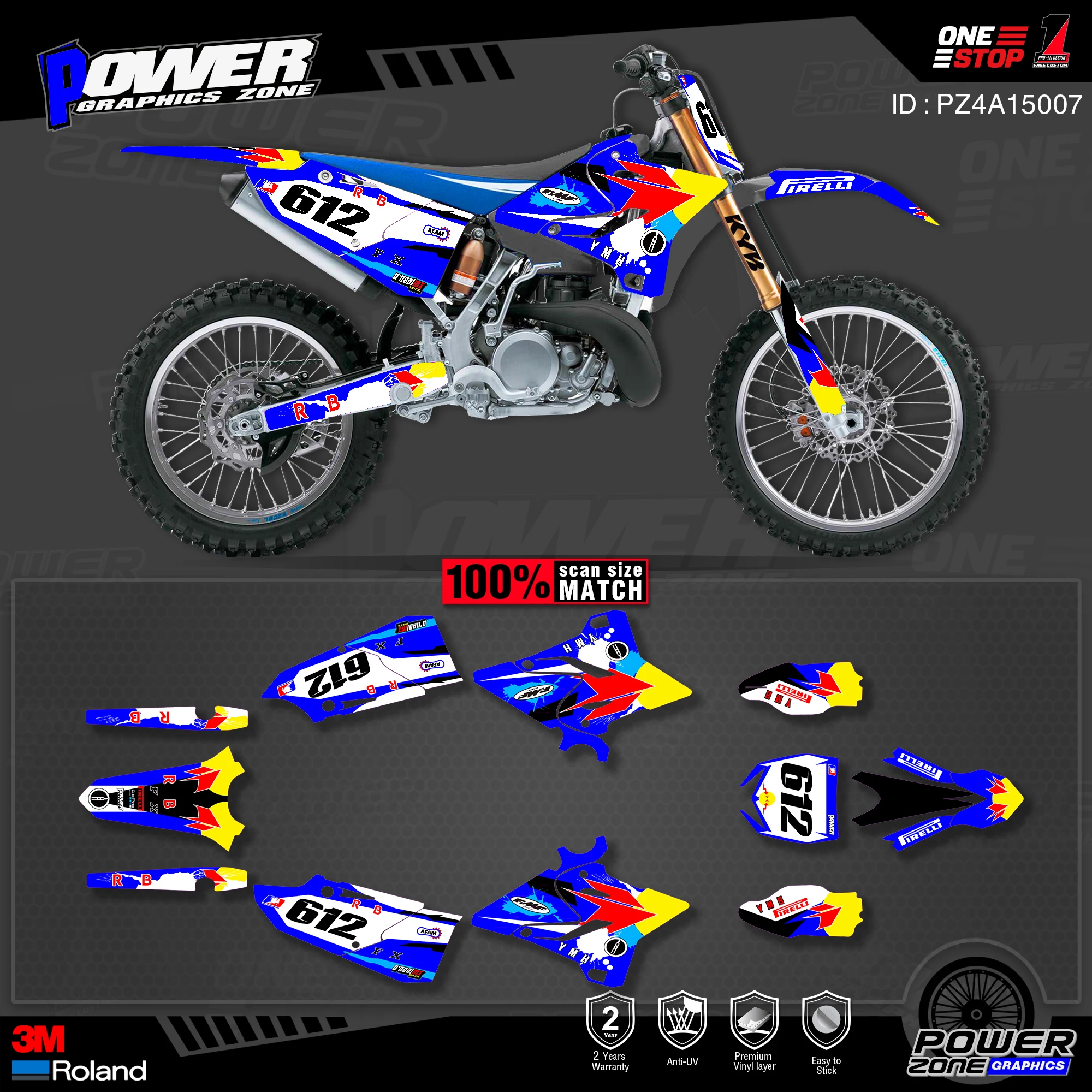 PowerZone пользовательские команды графики фоны наклейки 3 М Набор для YAMAHA 2015 2016 2017 2018