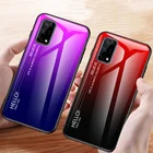 Чехол для Realme 7 5G, чехол с градиентом из закаленного стекла, жесткий чехол для телефона OPPO Realme 7 Pro, противоударный чехол