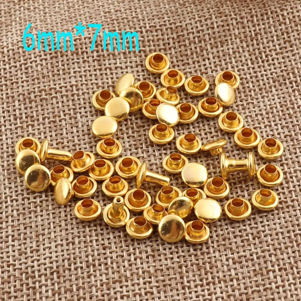 100 двуспальные комплекты Кепки заклепки золото/античная бронза купол