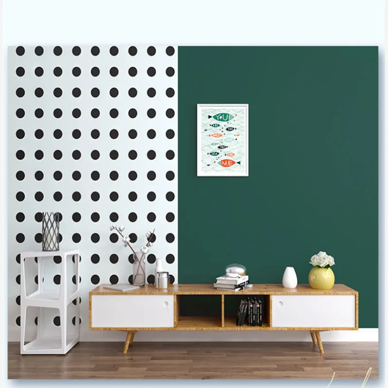 

Волнистые обои из ПВХ в черно-белую точку, водонепроницаемые наклейки могут использоваться для фона, декора детской комнаты и гостиной