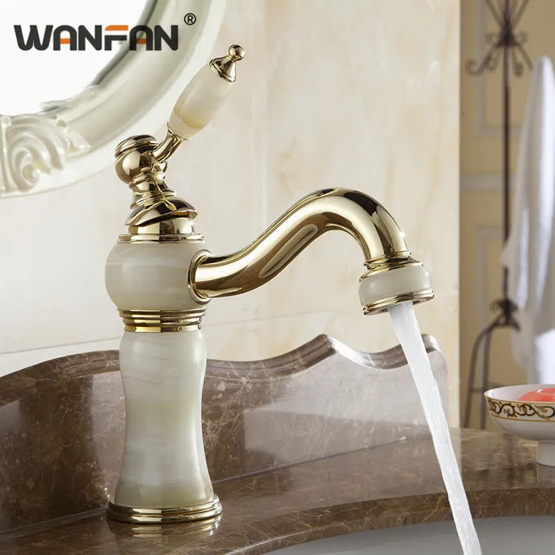 Мраморный смеситель для раковины в европейском стиле из твердой латуни