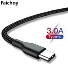 Кабель usb-c, для Xiaomi Redmi Note 7, Mi9, Samsung Galaxy S9, Oneplus 6t