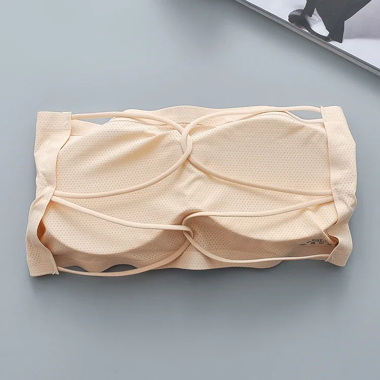 Bandage Skin Мягкий Невидимый Топ без бретелек, сексуальный женский топ-труба, женский бюстгальтер-труба, обёрточная бумага, топ, укороченный Бюстгальтер-бандо, нижнее белье для девочек, нижнее белье, черный, белый - Цвет: Bandage Skin