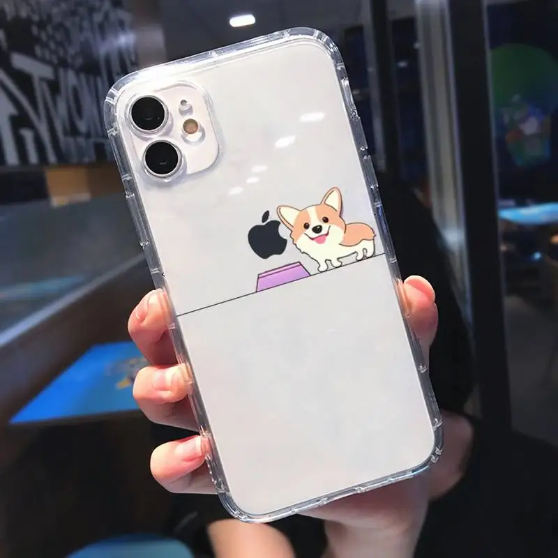 

Creative cute couple cartoon animal Phone Case Transparent for iPhone 11 12 mini pro XS MAX 8 7 6 6S Plus X 5S SE 2020 XR