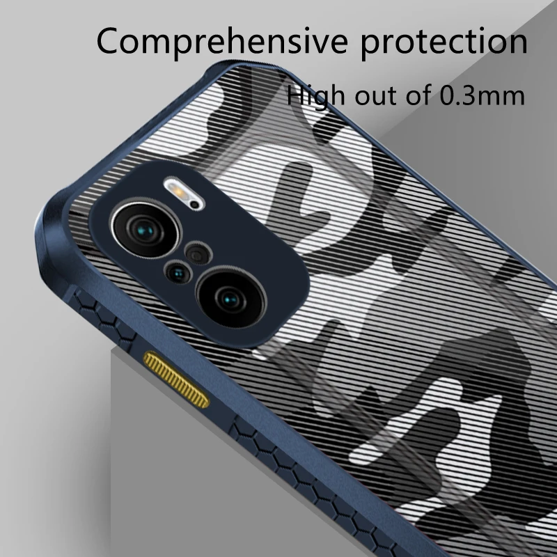 rzants for xiaomi poco f3 mi 11i redmi k40 pro case unicorn camouflage small camera hole hard back cover phone shell free global shipping