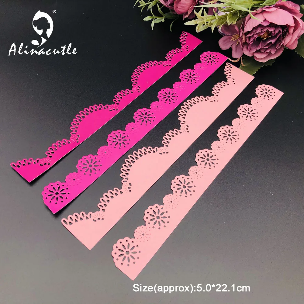 Alinacutle Slimline Metal Cutting Dies Cut 2pc Lace Vintage Border Edge Scrapbooking Paper Craft Handmade Album Card Punch Art | Дом и сад