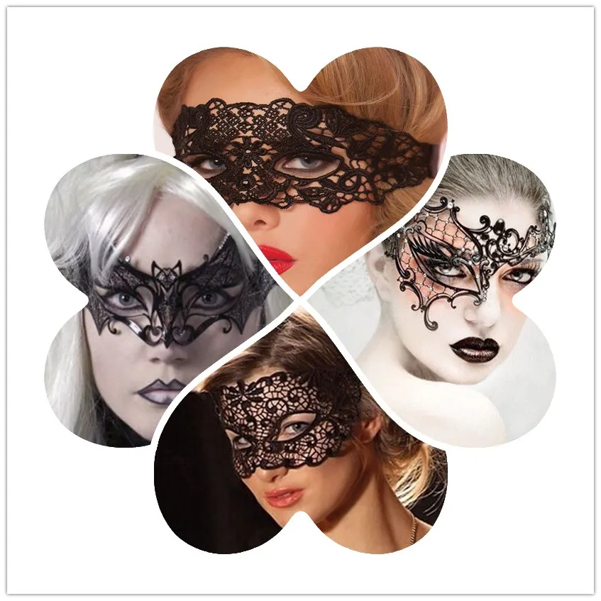 

hirigin Sexy Women Ladies Gothic Lace Sexy Black Nightclub Belly Dance Party Eye Mask HOT