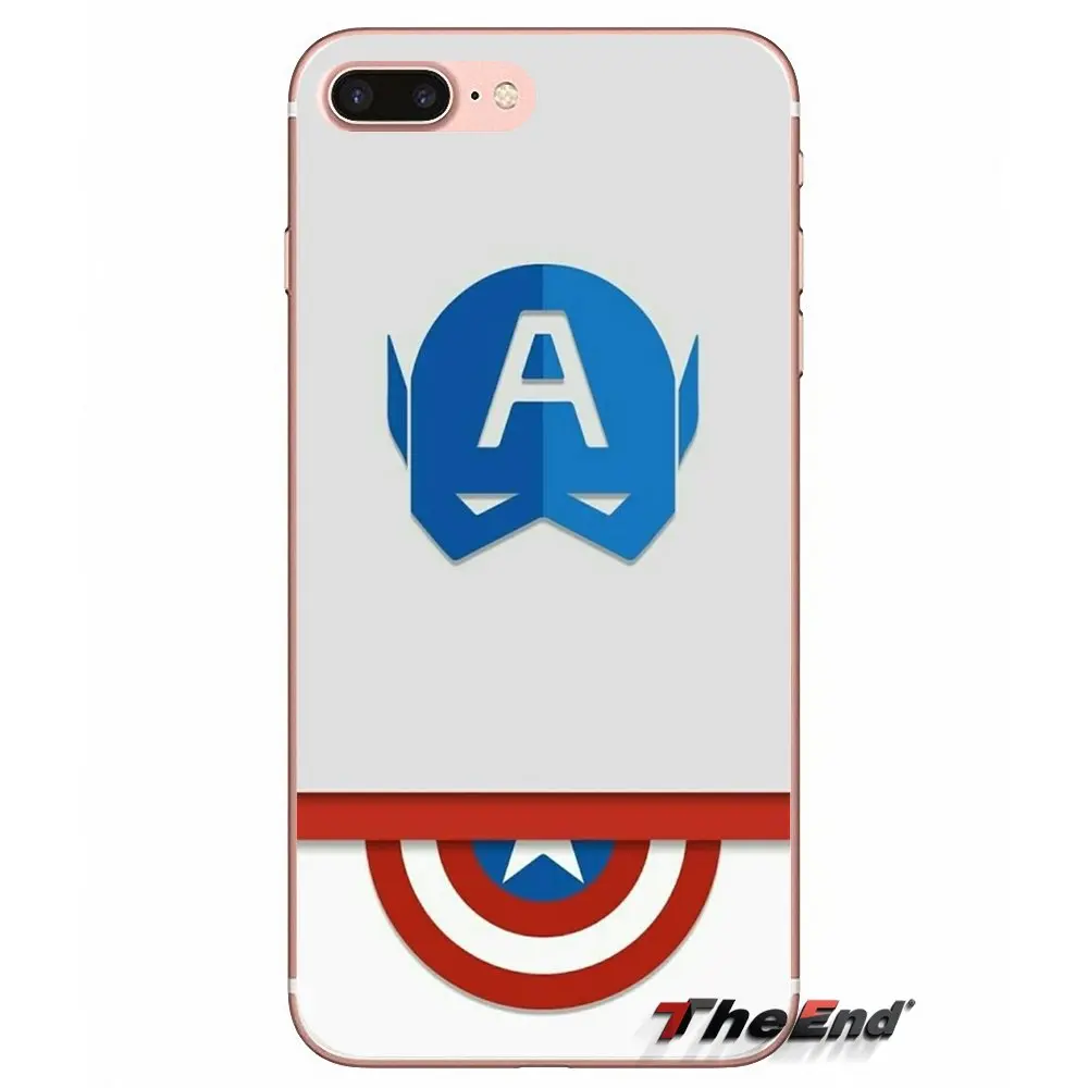 marvel Captain America Transparent Soft Cases Covers For Samsung Galaxy J1 J2 J3 J5 J7 A3 A5 A7 2015 2016 2017 J330 J530 J730 | Мобильные