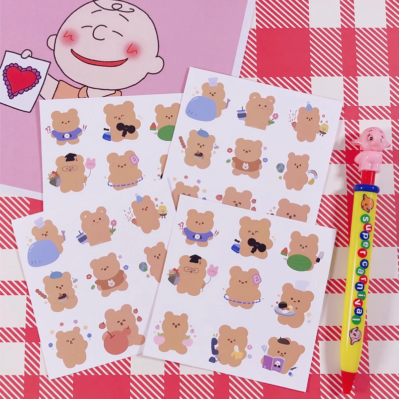 Наклейка на телефон в Корейском стиле с милым мультипликационным изображением