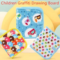 81012 pages children soft painting board toy creative doodle book with water based colored chalk kids drawing toy for gift