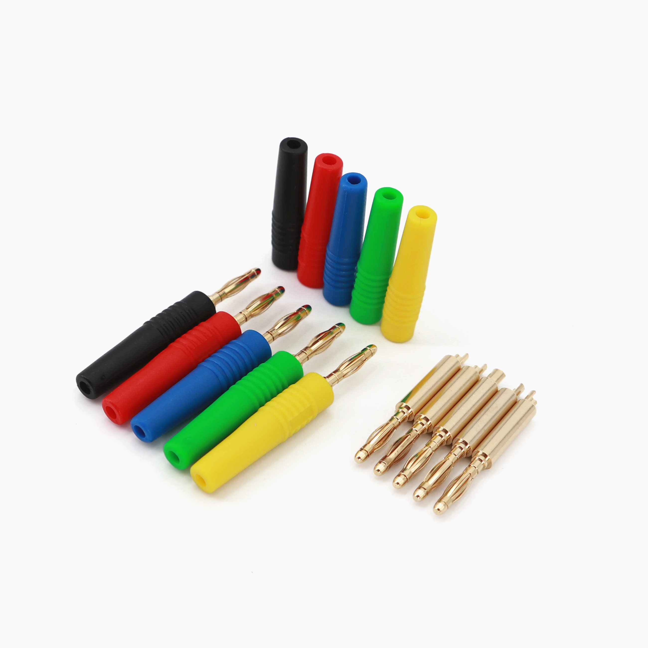 10 шт. латунный позолоченный Штекерный разъем типа банан 2 мм | Строительство и